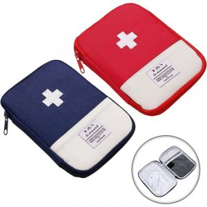 Trousse de Premier Secours 2 Pi&egrave;ces Trousse Secours Vide Trousse de Premiers Soins First Aid Kit pour Situations D'urgence &agrave; Maison Bureau Voyage
