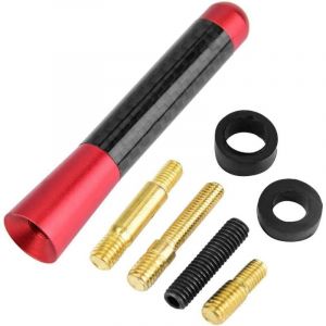 Sollbry - Antenne de Rechange pour Voiture, antenne Courte Radio d'antenne Radio de vis de Fibre de Carbone de 3.15' pour la Modification Universelle