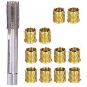 Outils de RéParation Filetage Bougie D'Allumage, D'Allumage en Acier avec Inserts M14X1,25 et Kit Taraudage M16X1,25