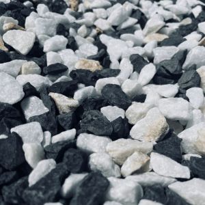 King Mat&eacute;riaux - pack big bag 60M&sup2; Gravier Blanc Et Noir Panda 12/20 = 3 Big Bag 1,5T