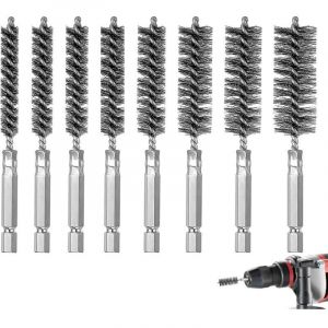 Brosse m&eacute;tallique pour perceuse, brosse pour perceuse, brosse de nettoyage, brosse pour tuyau de chaudi&egrave;re, brosse pour tuyau de chauffage, brosses