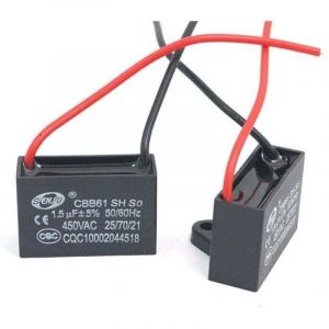 Condensateurs,R&eacute;duction, 8Pcs CBB61 450V AC 50 / 60Hz Ventilateur Moteur en Courant Condensateur1.5 uF