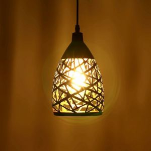Suspension Luminaire Industrielle Eclairage de Plafond R&eacute;tro E27 Suspension Lamp Noir Or &Eacute;clairage de Plafond en Osier