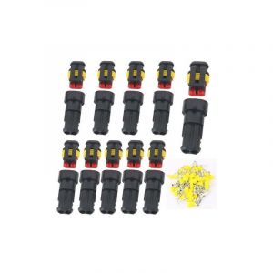 Connecteur étanche 12 V, connecteur électrique étanche mâle et femelle, bornes 1,5 mm, connecteur de fil électrique étanche pour moto Au