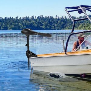 Moteur &eacute;lectrique hors-bord 12V 40 lbs Moteur de bateau avec coupe-circuit et borne de batterie pour bateau de p&ecirc;che bateau gonflable