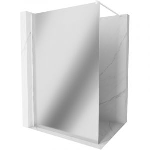 Mexen - Kioto paroi de douche 110 x 200 cm, Miroir 8 mm, Blanc - 800-110-101-20-50