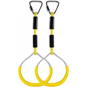 Anneau Gymnastique Enfants, Accessoires pour trap&egrave;ze balan&ccedil;oire, Cadre d'escalade, Anneau balancoire, Slackline Ninja Line, &eacute;quipement de Parcours
