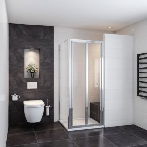 Océan Cabine Douche Pliante 100x80x185cm Porte De Douche Pliante Et Paroi Latérale