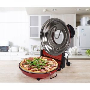 Four &agrave; pizza LUND 1200 W 67480 avec 5 niveaux de r&eacute;gulation de la temp&eacute;rature de, jusqu'&agrave; 400 &deg;C, compact et efficace pour la maison et le bureau.