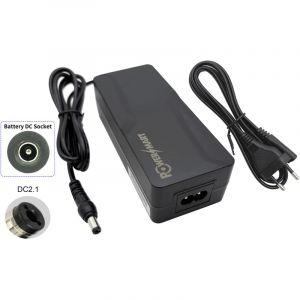 PowerSmart Chargeur 42V 2A DC 2.1 pour 36V Li-ion Batterie, pour Allegro Crosstour Black Edition / Crosstour White Edition / Discovery