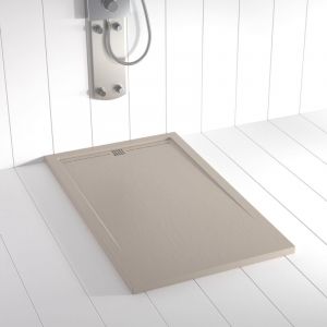 Receveur de douche Resine FLOW Sable (grille coloure)- 80x130 cm - Grille + Valve OFFERTE