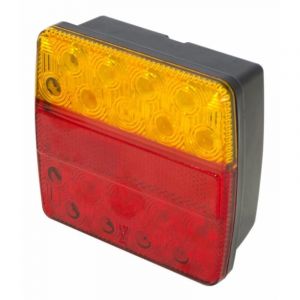 Feu arri&egrave;re gauche Led 12v 4 fonctions + catadioptre 105x100 mm