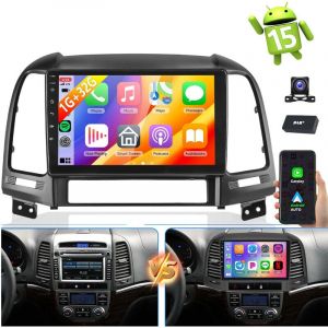 Autoradio Android 15 avec Apple CarPlay, RDS, GPS et Wi-Fi pour Fiat Doblo MK2/Opel Combo D, &eacute;cran tactile, compatible Apple CarPlay et Android 15.