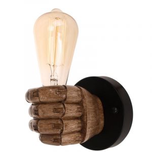 Applique Murale Vintage Lampe Murale Créative En Forme De Poing Gauche Applique Murale Antique Pour Chevet De Chambre à Coucher Loft Bar