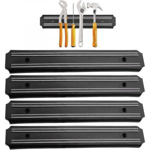 Porte Outils Mural magnetique 4 Pieces 33 cm x 5 cm Barre magnetique Outillage Barre aimant&eacute;e pour Outils Panneau Porte Outils Barre aimant&eacute;e Barre