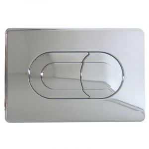 Plaque de commande 3/6L salina pneumatique Double chasse - chrom&eacute;e Regiplast