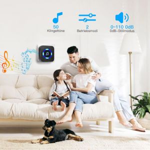 Coup&eacute;e de porte sans fil, sonnette de porte de porte de 300 m de longueur cloche &eacute;lectronique &eacute;tanche, kit de cloche &eacute;lectrique domestique avec