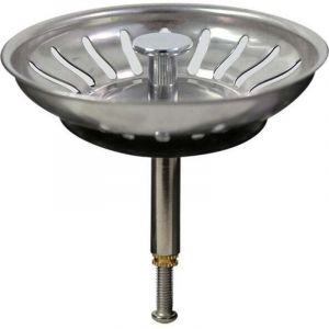 Filtre &agrave; &Eacute;vier de Cuisine 80mm, 1 Filtre Bouchon Evier Cuisine Avec Hauteur R&eacute;glable, Bouchon Evier Cuisine En Acier Inoxydable 304, Bonde Evier