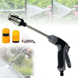 Nettoyeur turbo pour tuyau d'arrosage, Buse haute Pression, Nettoyeur haute pression, Pistolet à eau haute pression avec 3 connecteurs en plastique