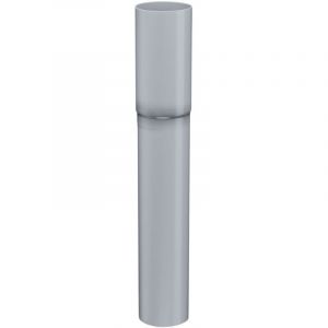 Tuyau de descente, pvc-u, Rallonge de tuyau de descente, Accessoires de gouttière, Made in Germany - 1 pièce, 85mm Gris - Inefa