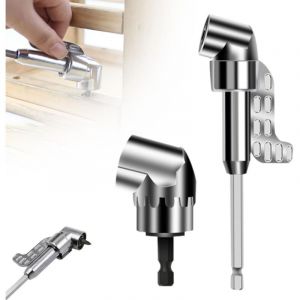 105° Perceuse D'angle Droite Adaptateur Visseuse D'angle Renvoi d'Angle Visseuse Porte-embout d'angle Multifonctionnel avec Porteembout Magnétique