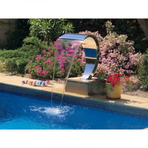 Cascade INOX Fontaine Piscine Bassin Mod&egrave;le Cobra Hauteur 80cm