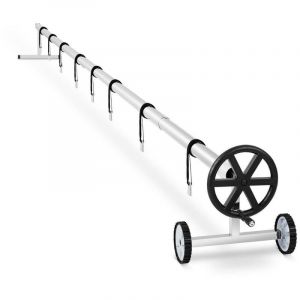 Helloshop26 - Enrouleur de bâche de piscine 3,0 à 5,7 m avec roues en Inox 8 sangles comprises