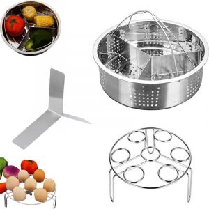 Ahlsen - Rack De Paniers à Vapeur, Panier Vapeur à Légumes, Ensemble Supports Vapeur, Support pour Cuiseur à Vapeur, Support pour Autocuiseur à