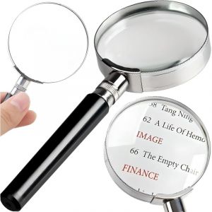 Grande loupe de Lecture en Verre pour Livres scientifiques journaux Lecture Insectes Passe-Temps Observation de qualit&eacute; sup&eacute;rieure Grossissement 3X