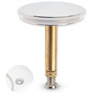Beijiyi - Bouchon de Baignoire, ø 43 mm, avec Double Joint, Réglable en Hauteur, Bouchon de Baignoire Universel, Clapet de Lavabo, en Laiton Trempé