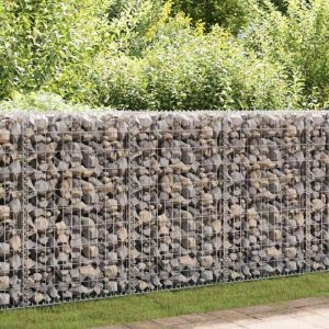 Mur en gabion Cl&ocirc;ture de gabion Gabion pour Pierres avec couvercles Acier galvanis&eacute; 600 x 30 x 100 cm 56327
