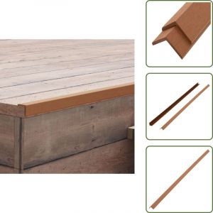 Vidaxl - Corni&egrave;re de terrasse 5 pcs wpc 170 cm Marron clair - Corni&egrave;re De Terrasse - Bordure Terrasse - Rev&ecirc;tement Terrasse - Bois Composite - wpc