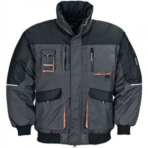 Blouson de pilote taille m gris foncé/noir/orange 80 % pes / 20 % coton