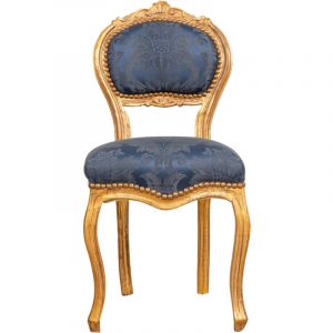 Biscottini - Chaise de cuisine en bois Chaise salle à manger 44x89x41 cm Chaise de chambre rembourrée Fauteuil salon baroque Style français