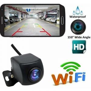 Cam&eacute;ra de recul sans fil HD WIFI Cam&eacute;ra de recul pour voiture, v&eacute;hicules, cam&eacute;ra de recul WiFi avec vision nocturne, moniteur de recul sans fil LCD