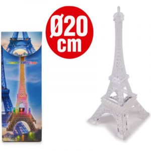 Lampe LED color&eacute;e Tour Eiffel pour d&eacute;coration de bureau et de chambre &agrave; coucher (lot de 12)
