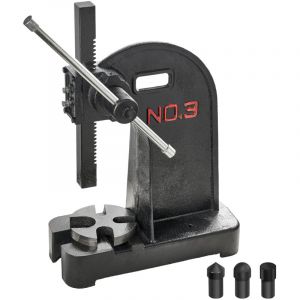 Vevor Presse a Cremaillere, Presse a Arbre Manuelle de 3 Tonnes, Hauteur Maximale de 310 mm, Presse de Bureau Manuelle en Fonte, Presse Manuelle de