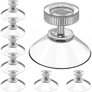Lot de 20 Ventouses Multi-Usage &Oslash; 32mm avec Filetage M4x10mm pour Vitres, Tables en Verre, Salle de Bain, Voiture, et Rideaux Isolants de