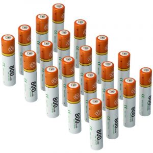 Vhbw - 20x Batterie aaa micro compatible avec metz Mecablitz 15 MS-1 digital flash d'appareil photo (800mAh, 1,2V, NiMH)