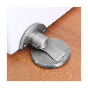 Cyslmuk - But&eacute;e de porte magn&eacute;tique, but&eacute;e de porte magn&eacute;tique en nickel satin&eacute; bross&eacute;, loquet de porte magn&eacute;tique invisible avec adh&eacute;sif, but&eacute;e de