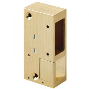 Gache &eacute;lectrique en applique &eacute;lectro invers&eacute; 100mm 24V serrure Muel 100 horizontale droit Beugnot