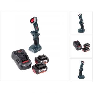 Bosch Professional GLI 18V-300 Lampe sans fil + 2x Batteries GBA 18 V 4,0 Ah + Chargeur GAL 1880