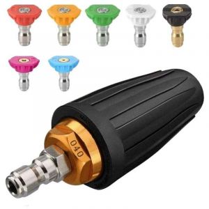 Buse turbo pour nettoyeur haute pression, buse rotative et 7 pointes, raccord rapide 1/4', 4000 Psi, Noir, (406689), kit jet pour nettoyeur haute
