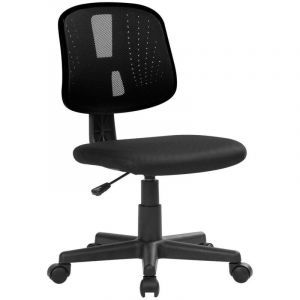Serena - Chaise de bureau Nowra, Chaise de bureau de travail, Siège de bureau ergonomique, Cm 49x43h81/93, Noir