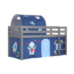 Pack - Lit Enfant, Tente & Tunnel 'Pino Astronaute ii' Gris
