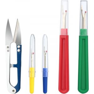 4 Pcs Découseur De Couture, Grand et Petit Fil De Couture, Dissolvant De Coupe-Fil, Découd-Vite Pour Couture, Découseur de Point, Sac De Rangement,