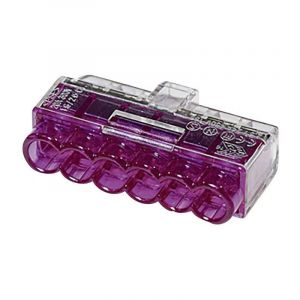 Hellermanntyton - Borne de raccordement HCPM-6 148-90040 flexible: 1-2.5 mm² rigide: 0.5-2.5 mm² Nombre de pôles: 6 violet 1 pc(s) S943701