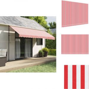 Vidaxl - Tissu de remplacement pour auvent rayures rouges et blanches - Toile De Store - Tissu D'auvent - Auvent De Jardin - Parasol - Couverture