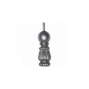 Equerre pour rampe, garniture droite pour barreaux de Ø16mm - Hauteur 105mm largeur 35mm - Fonte - à souder Deco Fer Forge