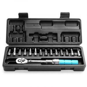 Kit de cl&eacute; dynamom&eacute;trique Bike Drive M&eacute;canicien de r&eacute;paration de v&eacute;lo 1/4quot Douille Sasicare DR 2-14Nm